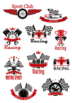 Motorsports, racing and rally icons