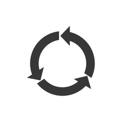 arrow circle direction infographic symbol icon. Isolated and flat illustration. Vector graphic