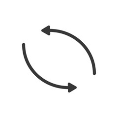 arrow circle direction infographic symbol icon. Isolated and flat illustration. Vector graphic