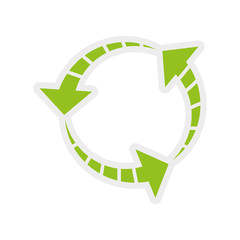 arrow circle direction infographic symbol icon. Isolated and flat illustration. Vector graphic