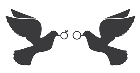 Doves with rings