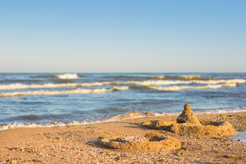 sand castle on  beach