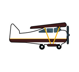 airplane travel transporation flying icon. Isolated and flat illustration. Vector graphic