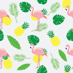 Vector Flamingos Seamless