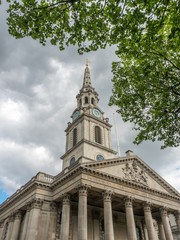 Fototapeta na wymiar Front view of Saint Martin-in-the-fields church in London