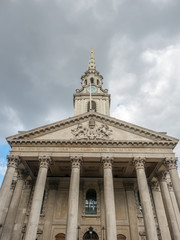 Fototapeta na wymiar Front view of Saint Martin-in-the-fields church in London