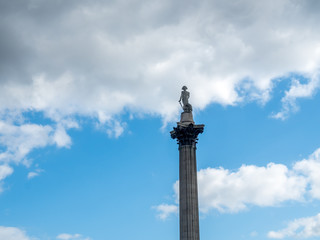 Fototapeta na wymiar Tip of Nelson column in London