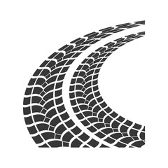 print wheel tire shape black icon. Isolated and flat illustration. Vector graphic