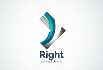 Abstract business company arrow logo template, direct concept