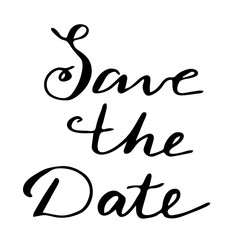 Save the date Hand drawn lettering card