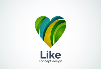 Love heart logo template