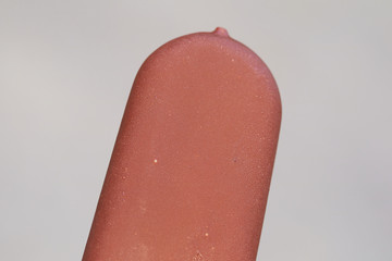 ice cream with chocolate glaze