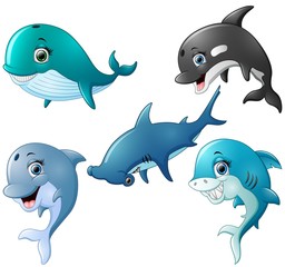 Fish cartoon set collection