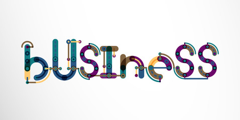 Business word lettering