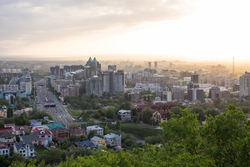 Fototapeta na wymiar Sunset in Almaty, Kazakhstan