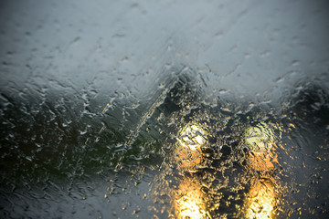Rain on driving