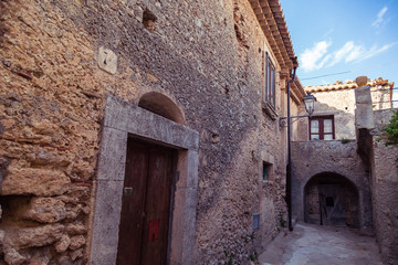Fototapeta na wymiar External of a Medieval Vintage House in Gerace.