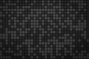 pixel black gray grid background 3d render with copy space