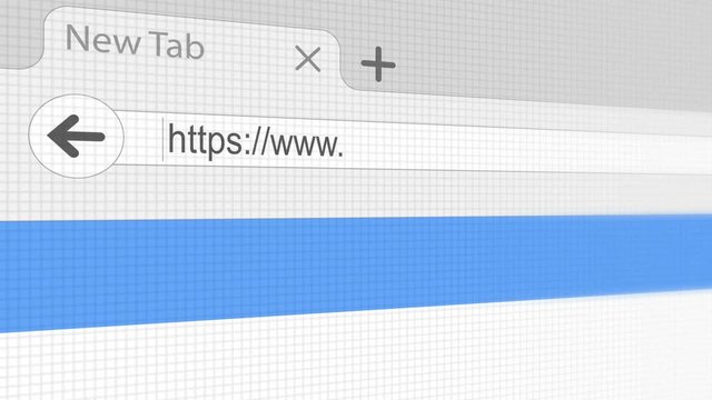 Web address typing in browser search bar
