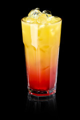 refreshing summer alcoholic cocktail a black background