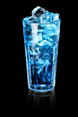 refreshing summer alcoholic cocktail a black background