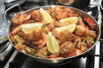 Fresh made paella