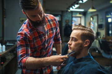 Customer in a barber shop