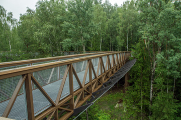 Fototapeta na wymiar The metal walkway above the forest