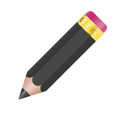 Black pencil eraser