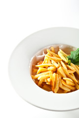 French Fries over White