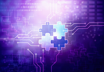 Curcuit board background . Mixed media