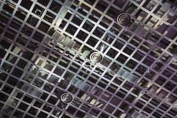 The ceiling air-conditioning of stadium