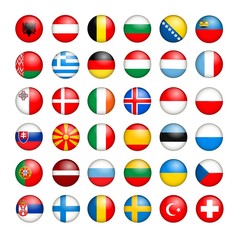 European flags collection