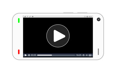 smartphone playing a streaming video