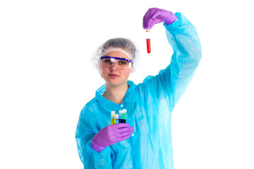 The woman with lots of tubes