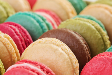 Set of delicious macaroons
