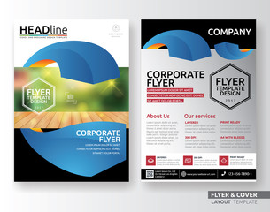 Multipurpose corporate business flyer layout template design. Suitable for leaflet, flyer, brochure, book cover and annual report. Layout in A4 size with bleeds.