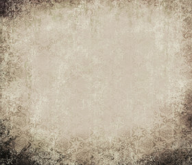 Ancient wall-paper grunge on a rough cloth, gray-brown