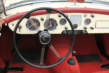 Vintage car dashboard