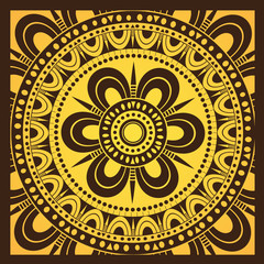 Decoration. Mandala squared.