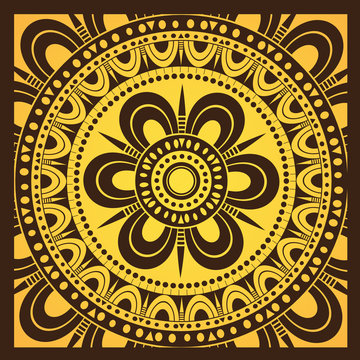 Decoration. Mandala squared.
