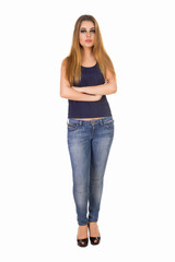 Fototapeta premium The woman in blue jeans