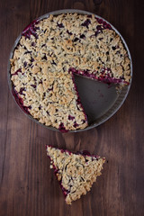 Sand cake with black currant.