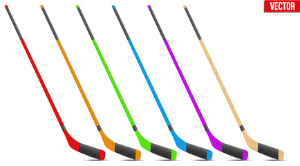 Ice Hockey sticks. Vector.