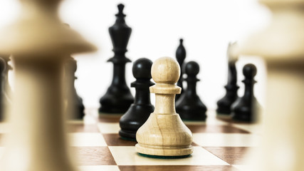 opening game of chess, konfrontation strategy competition concept