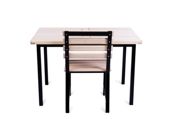 Table furniture isolated on the white