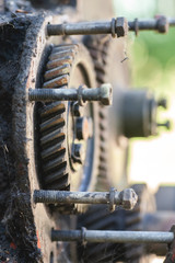 Dirty gear with bolts