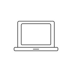 Laptop outline icon illustration