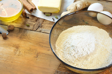 Ingredients for cookies