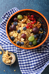 Granola with fruits